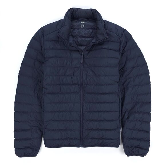 NEW Uniqlo Ultra Light Down Puffer Jacket Navy DWR Soft Shell Minimal Gorpcore